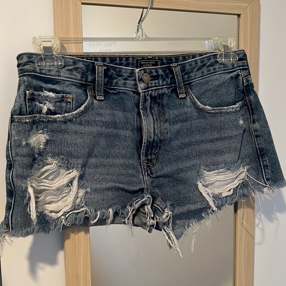 Denim cutoff shorts
